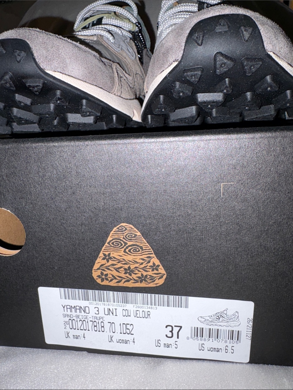 NWT Flower Mountain YAMANO 3 UNI Suede and technical fabric sneakers Sand/Beige - Picture 8 of 14
